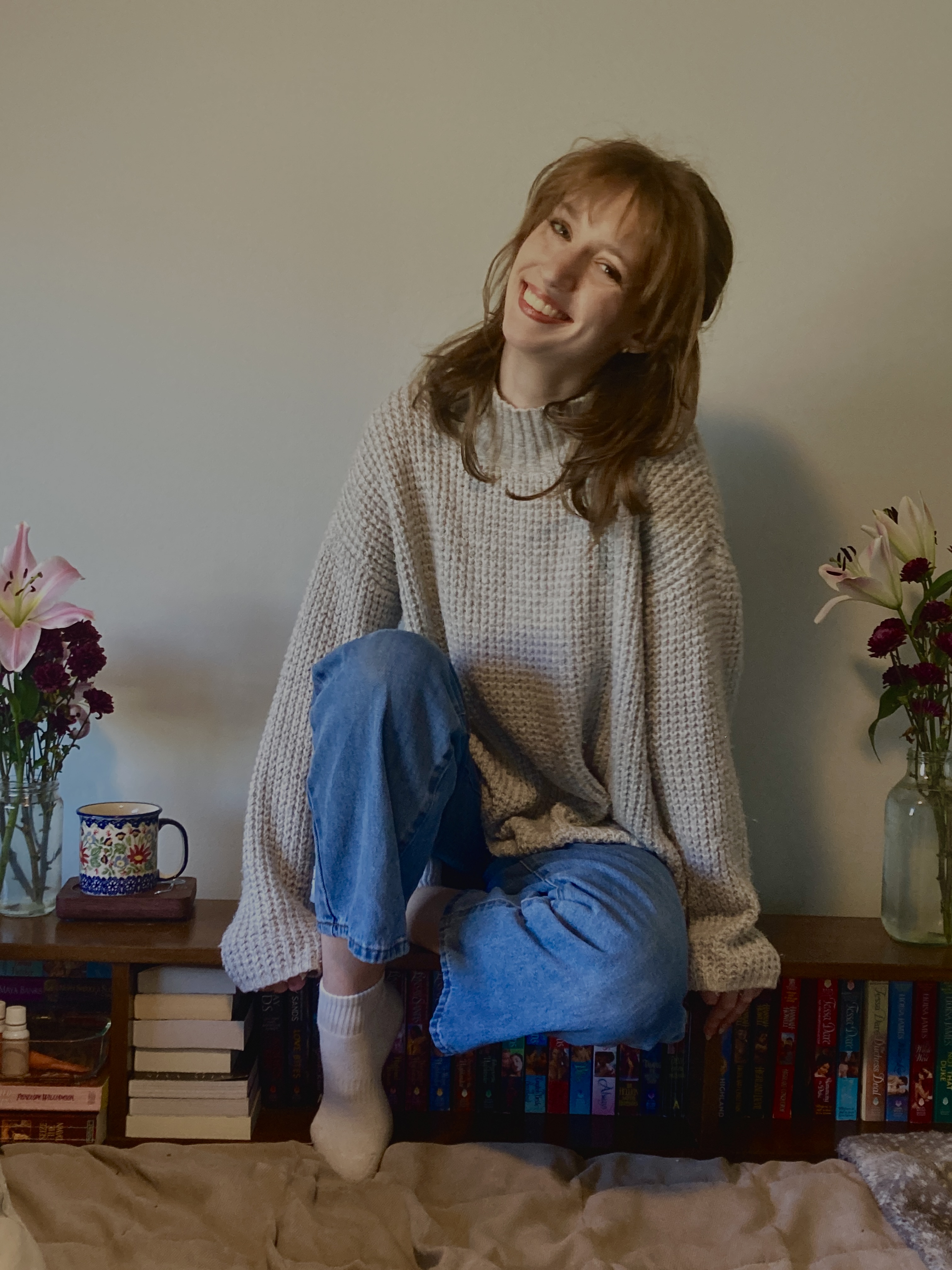 Evy Steffan, founder of Creative Endeavours — freelance creative support based in Calgary, Alberta, working remotely